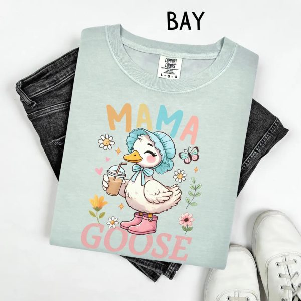 Mama Goose T Shirt Funny Animal Mom Shirt Comfort Colors 1717 Tee Goose Graphic Tee Vintage Style Mom Gift Mothers Day Present 2 1
