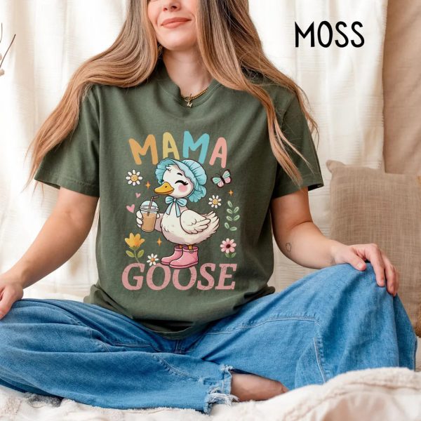 Mama Goose T Shirt Funny Animal Mom Shirt Comfort Colors 1717 Tee Goose Graphic Tee Vintage Style Mom Gift Mothers Day Present 4 1
