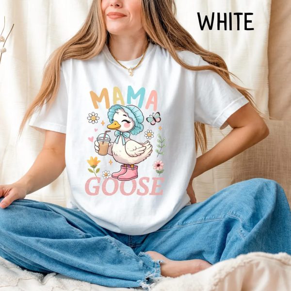 Mama Goose T Shirt Funny Animal Mom Shirt Comfort Colors 1717 Tee Goose Graphic Tee Vintage Style Mom Gift Mothers Day Present 5 1