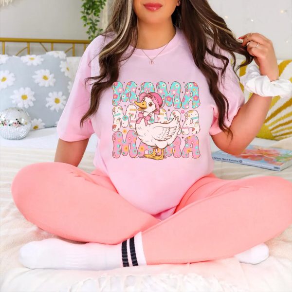 Mama Goose T shirt Mothers Day Gift For Mom Floral Duck Shirt Vintage Mama Shirt Baby Shower Gift Cute Pregnancy Gift 4 1