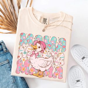 Mama Goose, Funny Floral Duck, Cute Style Mom Gift T-shirt, Happy Mother's Day, The Best Gift for Women
