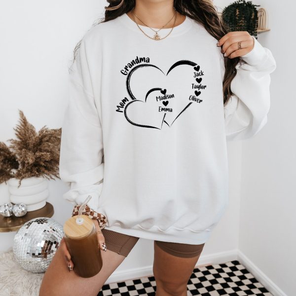 Mama Personalized Sweatshirt with Kids Names Custom Names Mom SweatshirtCustom Gift for Mom Custom Mom Sweater Personalized Mom Hoodie 2