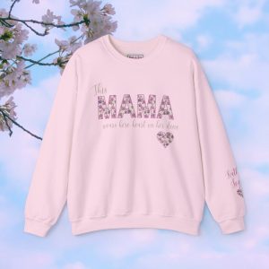 Mama Sweatshirt with kid name Personalized Mom Sweater Mommy Shirt Gift for Mothers day Shirt for Mom Mama Crewneck 1