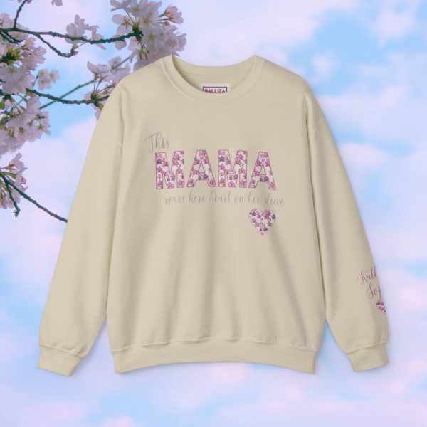 Mama Sweatshirt with kid name Personalized Mom Sweater Mommy Shirt Gift for Mothers day Shirt for Mom Mama Crewneck 2