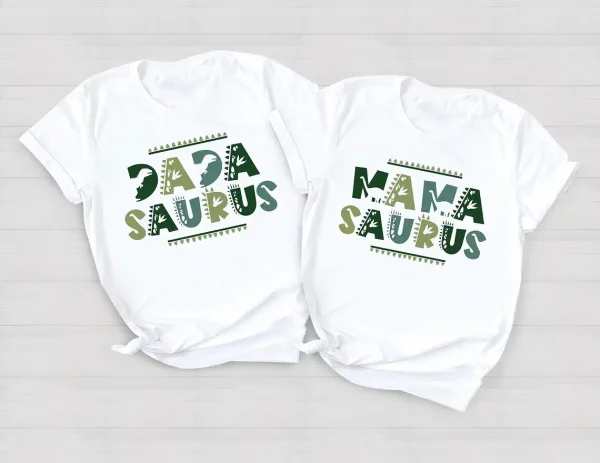 MamaSaurusDadaSaurus Tees 2