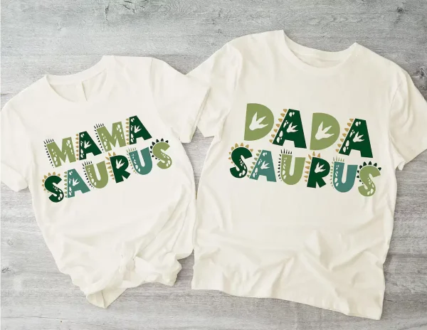 MamaSaurusDadaSaurus Tees 4
