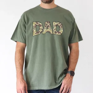 Mens Retro Camo Dad T Shirtd 1