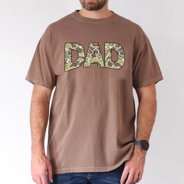 Mens Retro Camo Dad T Shirtd 3