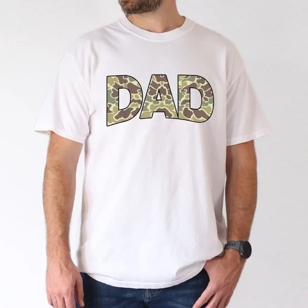 Mens Retro Camo Dad T Shirtd 4