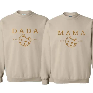 Milk And Cookies T-Shirt, Family Matching First Birthday T-shirts Milk and Cookie Them