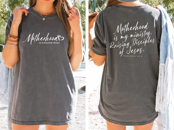 Motherhood Is My Ministry T Shirt Christian Mom T Shirt Mothers Day Gift Homeschool Mama Shirt Gift For Mom 3 1