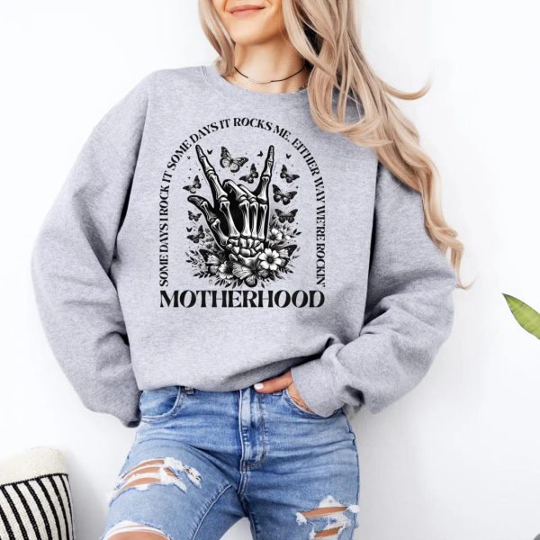 Motherhood Rock Skeleton Shirt Motherhood Some day I rock it Shirt Trendy Mom Shirt Womens Shirt Rocking Motherhood Shirt Gift for Her 2 1