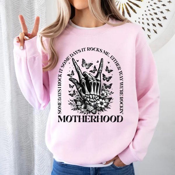 Motherhood Rock Skeleton Shirt Motherhood Some day I rock it Shirt Trendy Mom Shirt Womens Shirt Rocking Motherhood Shirt Gift for Her 4 1
