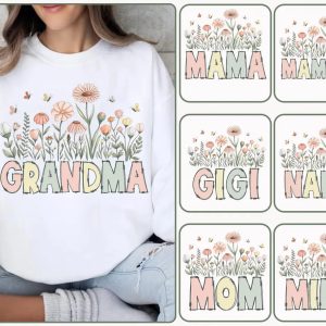 Perfect Gift for Mother's Day: Pastel Wildflower Floral Graphic ? Mom, Grandma, Mimi, Nana, Gig