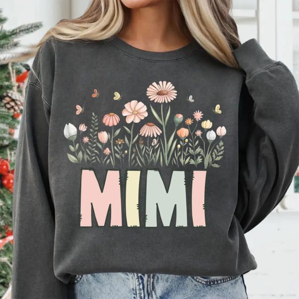 Mothers Day Pastel PNG Bundle Pastel Wildflower Mom Grandma Mimi Nana Gigi Sublimation Design Soft Botanical Floral Graphic Png 4 1