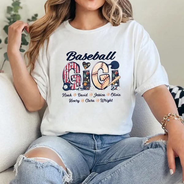 Personalized Baseball Grandma Shirt Baseball Mom Shirt Baseball Nana Shirt Mothers Day Shirt For Grandma Gigi Shirt Mimi Shirt 2 1