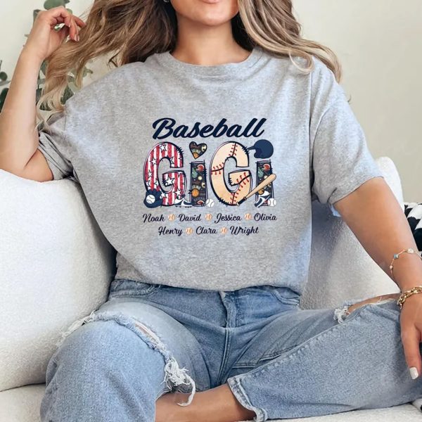 Personalized Baseball Grandma Shirt Baseball Mom Shirt Baseball Nana Shirt Mothers Day Shirt For Grandma Gigi Shirt Mimi Shirt 4 1