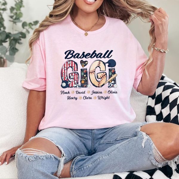 Personalized Baseball Grandma Shirt Baseball Mom Shirt Baseball Nana Shirt Mothers Day Shirt For Grandma Gigi Shirt Mimi Shirt 5 1