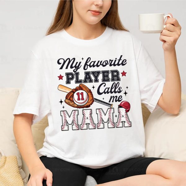 Personalized Baseball Mama Shirt Baseball Shirt for Mom Grandma Shirt Shirt for Nana from Kid Custom Name Baseball Lovers Mama Shirt 2 1