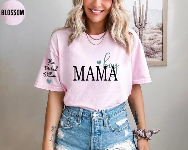 Personalized Boy Mama Shirt With Kid NamesComfort Colors Custom Mama Tshirt Personalized Mom Shirt Mothers Day Gift Mom Birthday Gift 1 1
