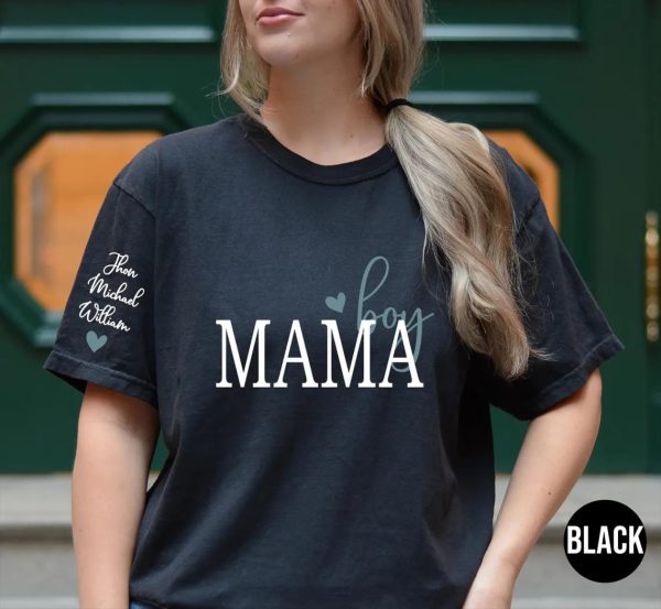 Personalized Boy Mama Shirt With Kid NamesComfort Colors Custom Mama Tshirt Personalized Mom Shirt Mothers Day Gift Mom Birthday Gift 2 1