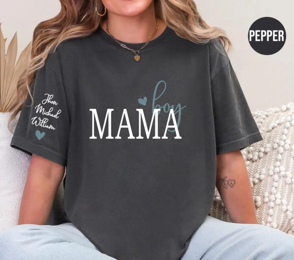 Personalized Boy Mama Shirt With Kid NamesComfort Colors Custom Mama Tshirt Personalized Mom Shirt Mothers Day Gift Mom Birthday Gift 3 1