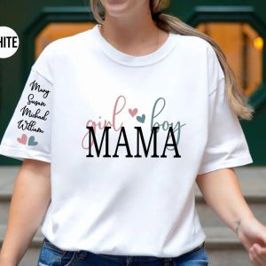 Personalized Boy Mama Shirt With Kid Names Tee -  The Best Mothers Day Gift
