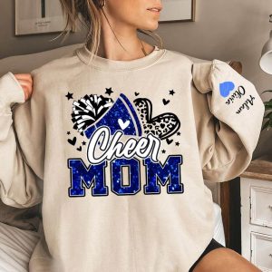 Personalized Cheer Mom Sweatshirt, Custom Cheer, Cheer Mama Sweater, Cheer Mom with Name Sweater- The Best Gift for Holiday