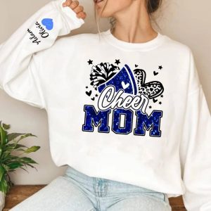 Personalized Cheer Mom Sweatshirt Custom Cheer Hoodie and Sweatshirt Cheer Mama Sweater Cheer Mom with Name Sweater 3 1