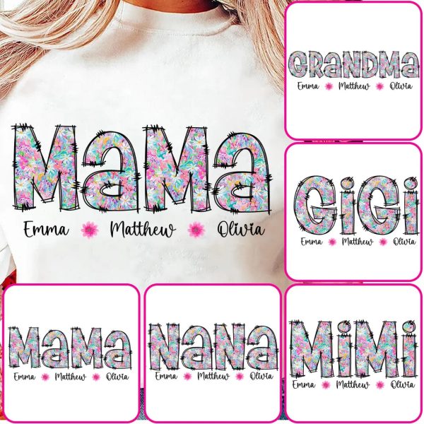 Personalized Floral Mama Png Bundle Grandma Mama Mimi Gigi Nana Mom Png Custom Name Png Mothers Day Png Preppy Mama Png Mom Gifts 2 1
