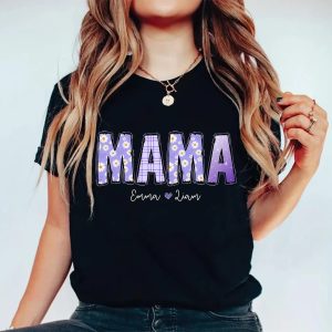 Personalized Floral Mimi Shirt Grandma Shirt with Grandkids Names Mothers Day Shirt Gigi Gifts Custom Kids Names Grandma Shirt Gift 2 1