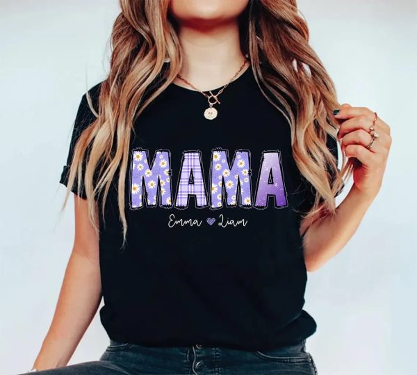 Personalized Floral Mimi Shirt Grandma Shirt with Grandkids Names Mothers Day Shirt Gigi Gifts Custom Kids Names Grandma Shirt Gift 2 1