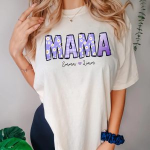 Personalized Floral Mimi Shirt Grandma Shirt with Grandkids Names Mothers Day Shirt Gigi Gifts Custom Kids Names Grandma Shirt Gift 4 1