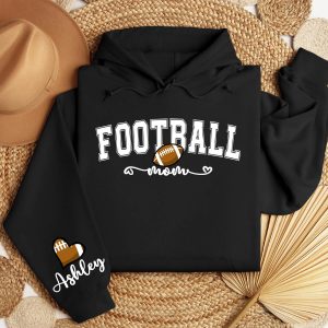 Personalized Football Mom Gift For Football Mom, Custom name Sport Mom Gifts - Personalized Hoodie - The Best Mother's Day Gift