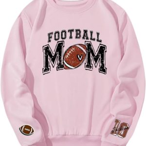 Personalized Football Mom Sweatshirt Football Mama Hoodie Custom Name and Number On Sleeve Football Shirt6 3