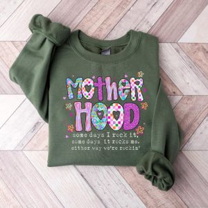 Retro Motherhood Sweatshirt Floral Motherhood Sweatshirt Funny Mothers Day Gift Some Day I Rock It Mom Tee Mom Hoodie 3 1