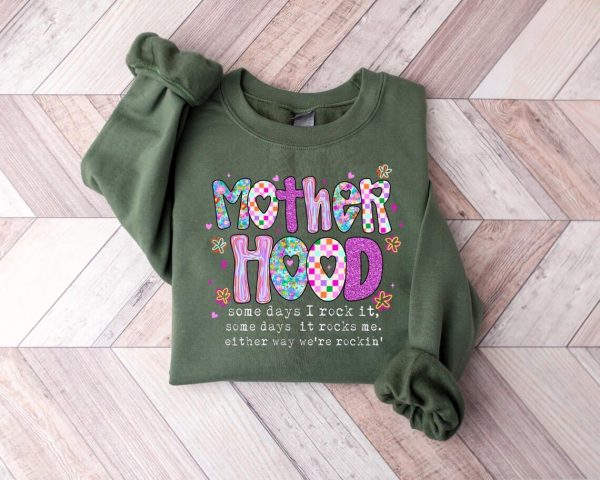 Retro Motherhood Sweatshirt Floral Motherhood Sweatshirt Funny Mothers Day Gift Some Day I Rock It Mom Tee Mom Hoodie 3 1