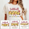 Softball Grandma Shirt Custom Leopard Softball Shirt Grandma Shirt Softball Mom Shirt for Nana from Kid Custom Name Mothers Day Gift 1 1