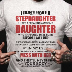 Stepdad Shirt, Fathers Day Gifts For Stepdad, Bonus Dad T shirt from Daughter, Funny Gifts For Bonus Dad, Stepdad Tee, Father's Day Shirts