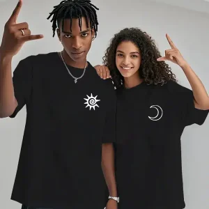 Sun and Moon Couple T Shirts 1