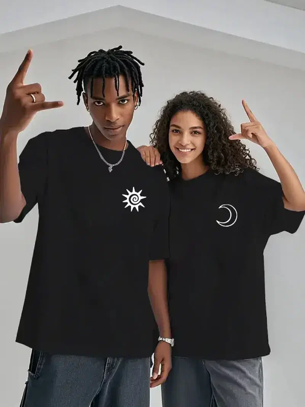 Sun and Moon Couple T Shirts 1