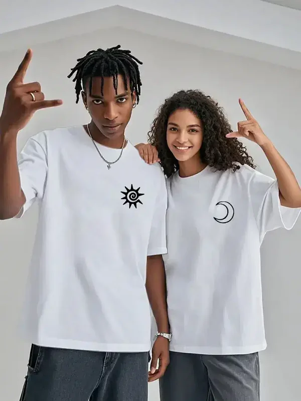Sun and Moon Couple T Shirts 2