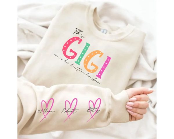 This MamaGrandmaNana Wears Her Heart On Her Sleeve Png Svg Mama Bundle Kids Names Mothers Day Gift Svg Gift For Her Digital Download 2 1