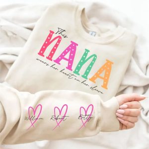 This MamaGrandmaNana Wears Her Heart On Her Sleeve Png Svg Mama Bundle Kids Names Mothers Day Gift Svg Gift For Her Digital Download 4 1
