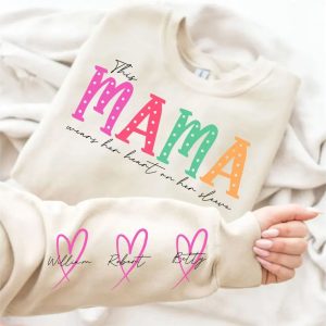 This MamaGrandmaNana Wears Her Heart On Her Sleeve Png Svg Mama Bundle Kids Names Mothers Day Gift Svg Gift For Her Digital Download 5 1