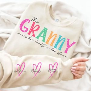 This MamaGrandmaNana Wears Her Heart On Her Sleeve Png Svg Mama Bundle Kids Names Mothers Day Gift Svg Gift For Her Digital Download 6 1