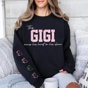 This MamaGrandmaNana Wears Her Heart on Her Sleeve Boho Floral Png Mama Bundle Custom Kids Names Mothers Day Gift Digital File 3 1