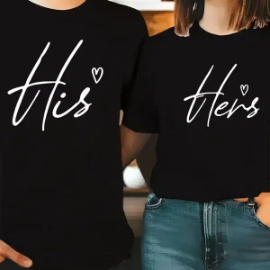 Couple Matching T-Shirt With His And Her Print Design, The Best Family Matching Gift