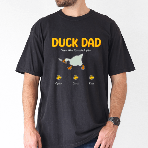 duck dad shirt add kids names cute matching family tee 1 1