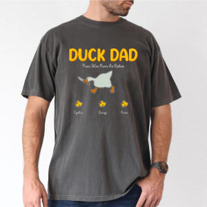 duck dad shirt add kids names cute matching family tee 3 1
